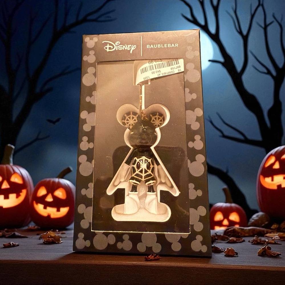 BaubleBar Halloween Mickey Mouse Ornament - Black and White